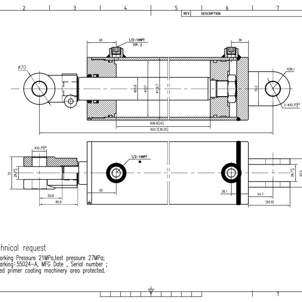 Hydraulic Ram 5 inch