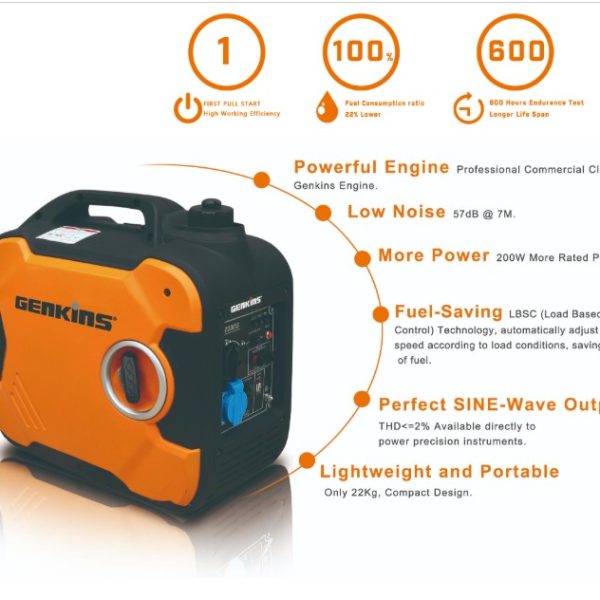 Second image of GK2000iS 2kW Portable Inverter Generator